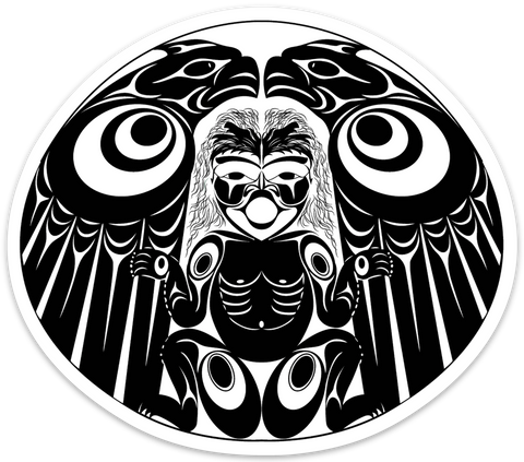 eagles and human whorl sticker