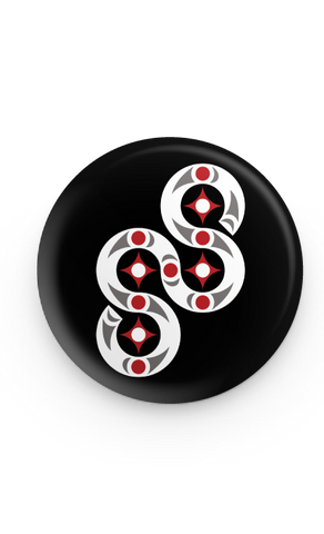 Salish Style logo button pin