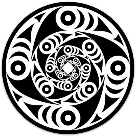 galaxy salish whorl circle sticker